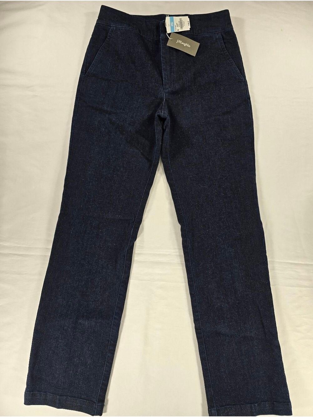 NEW J.Mclaughlin Foster Pant Straight Blue Jeans Women's 6 Stretch Denim Trouser